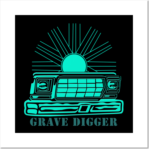 grave rock digger Wall Art by Toilet TissueGhost